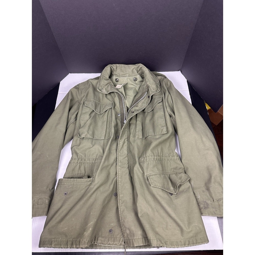 M-65 Men Field Jacket DSA-69-C-2483 Small Long Olive Drab Vintage 1969 OG107